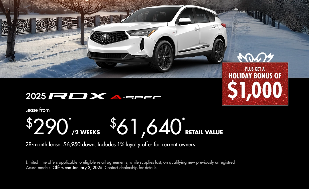 Bannière de Promotion Acura RDX 2025