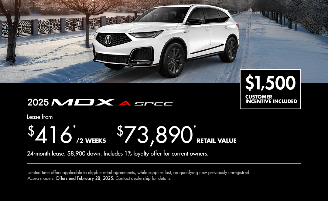 Bannière de Promotion Acura MDX 2025