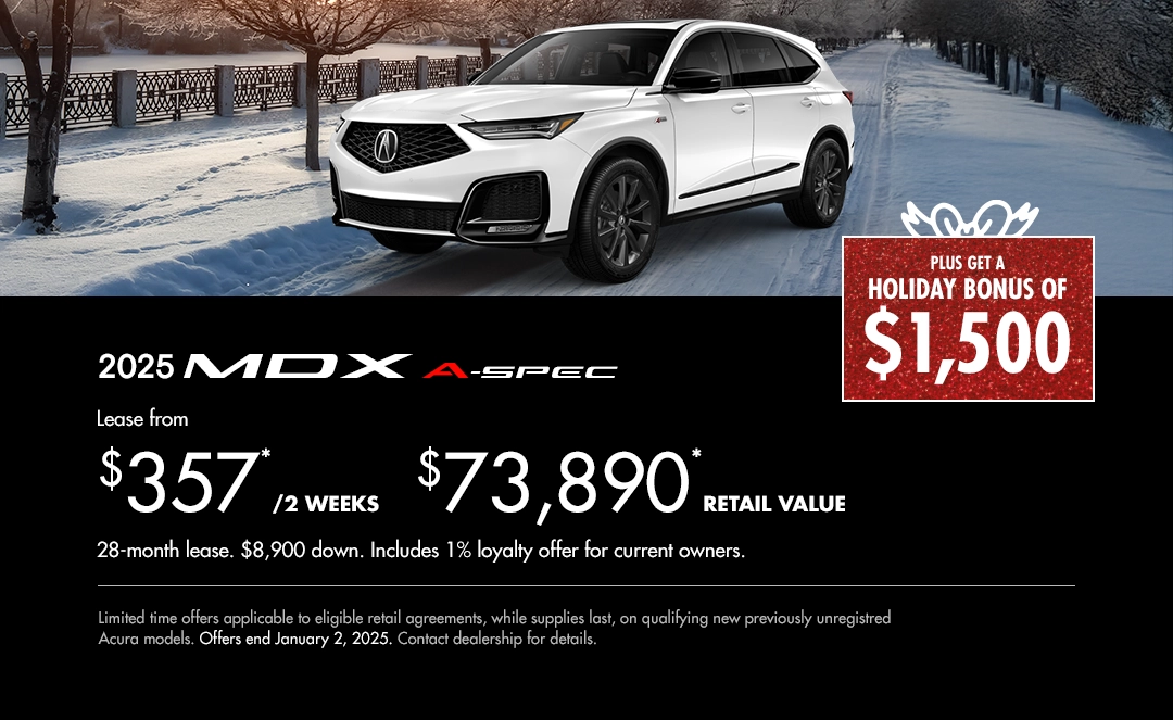 Bannière de Promotion Acura MDX 2025