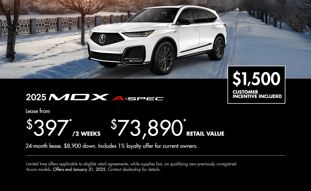 Bannière de Promotion Acura MDX 2025