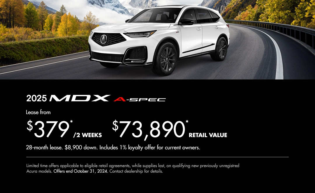 Bannière de Promotion Acura MDX 2024